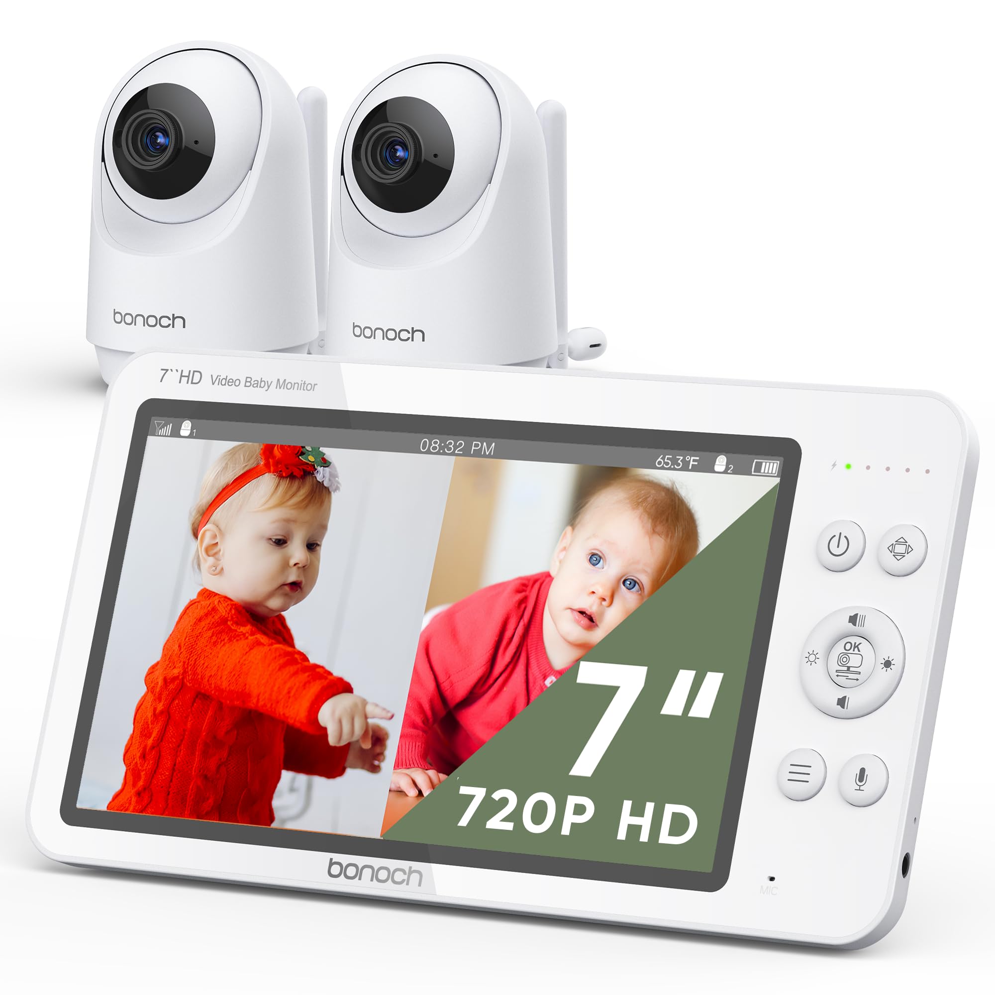 Amazon.com: bonoch MegaView Baby Monitor with 2 Cameras, 7